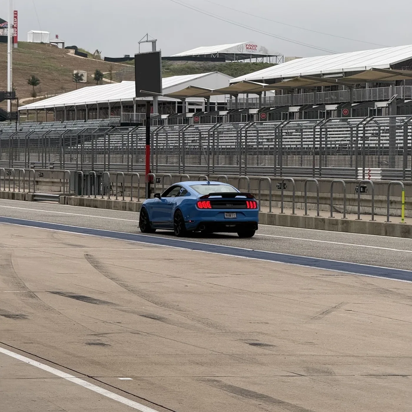 The Mach 1 heading out of pit lane at COTA