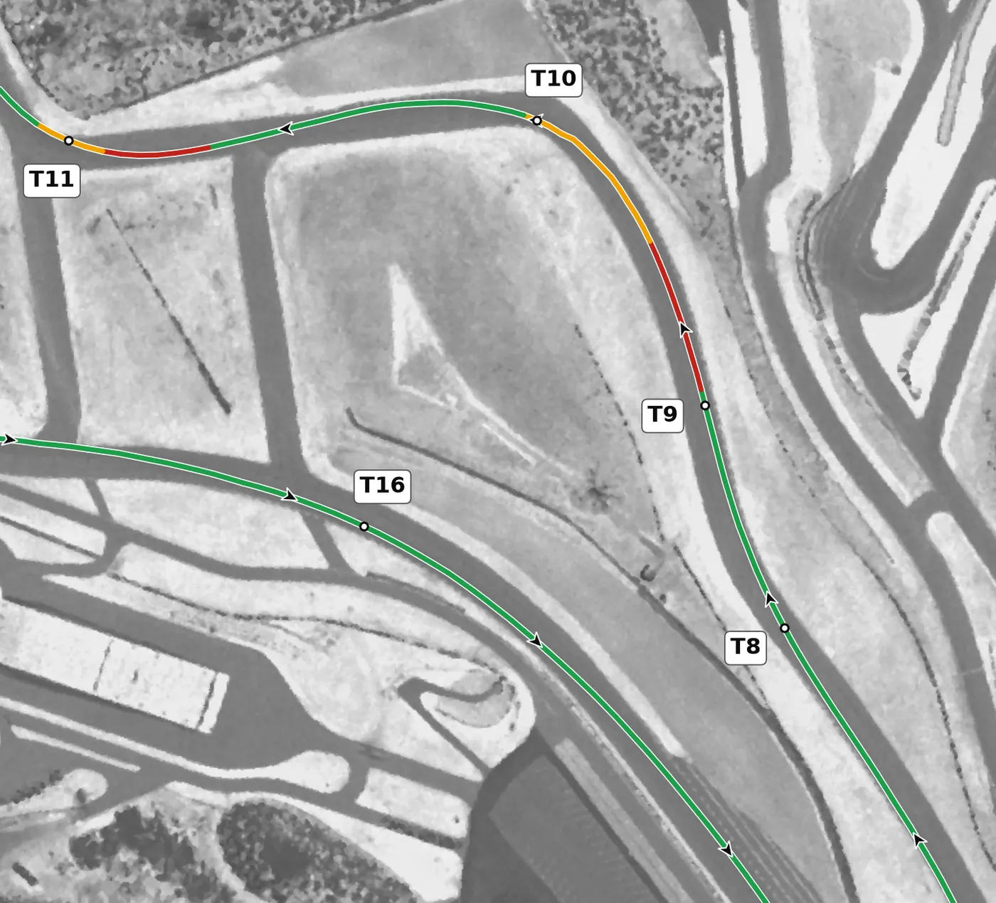 Atlanta MP T10 race line close-up
