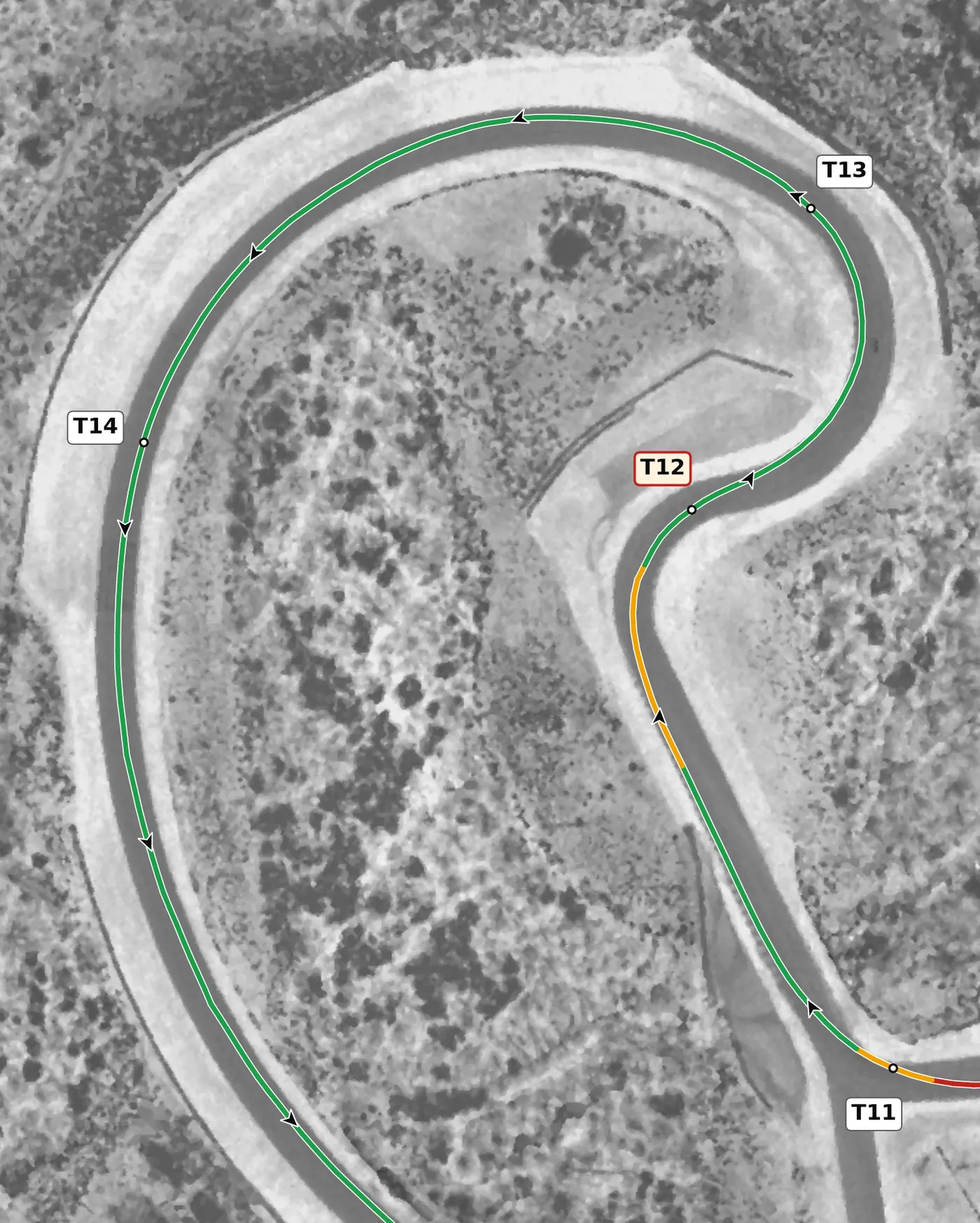 Atlanta MP T14 race line close-up