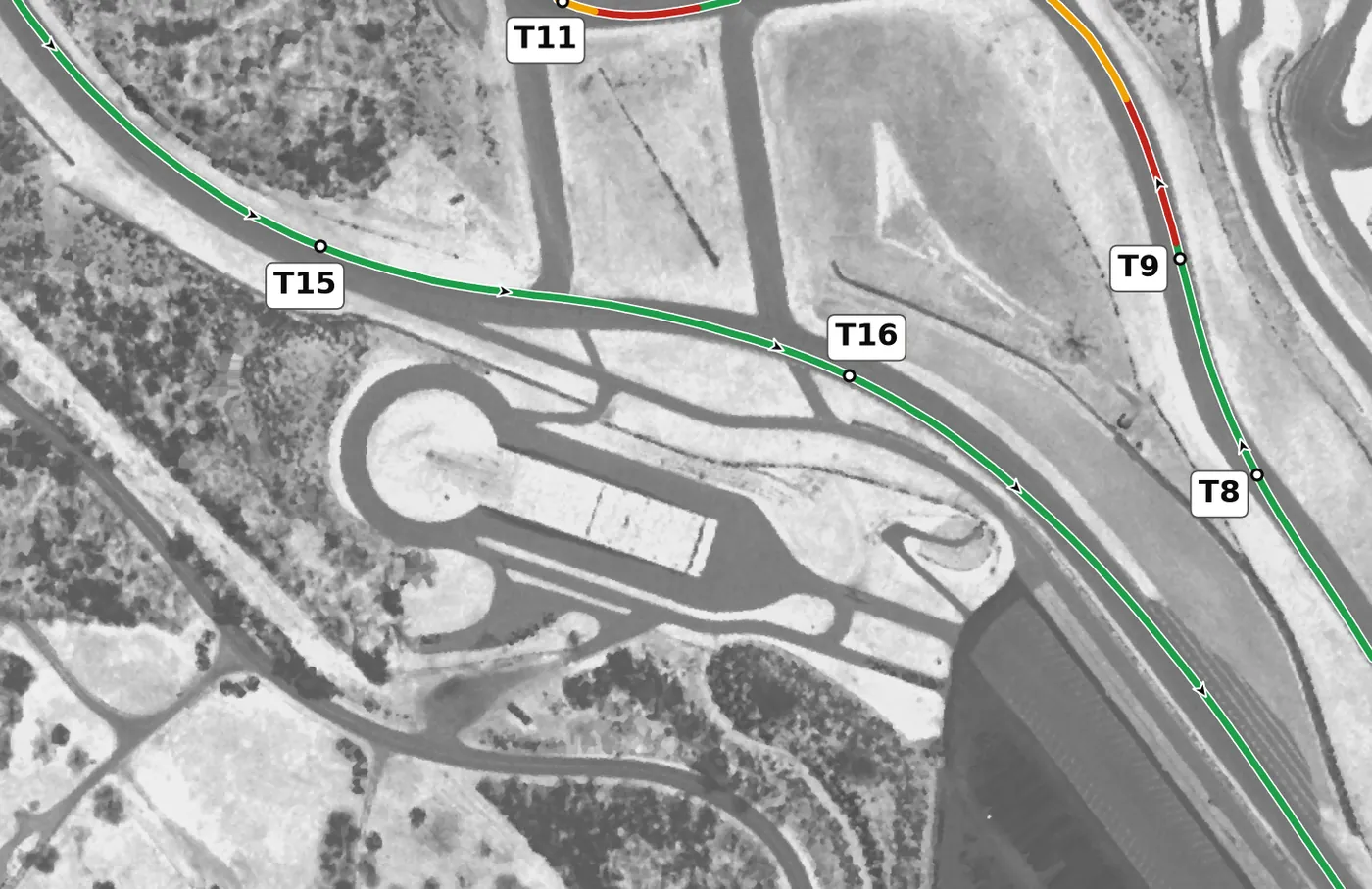 Atlanta MP T16 race line close-up