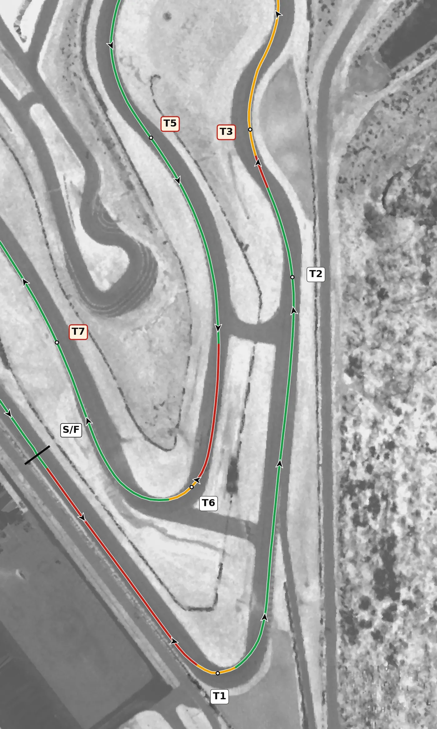 Atlanta MP T2 race line close-up