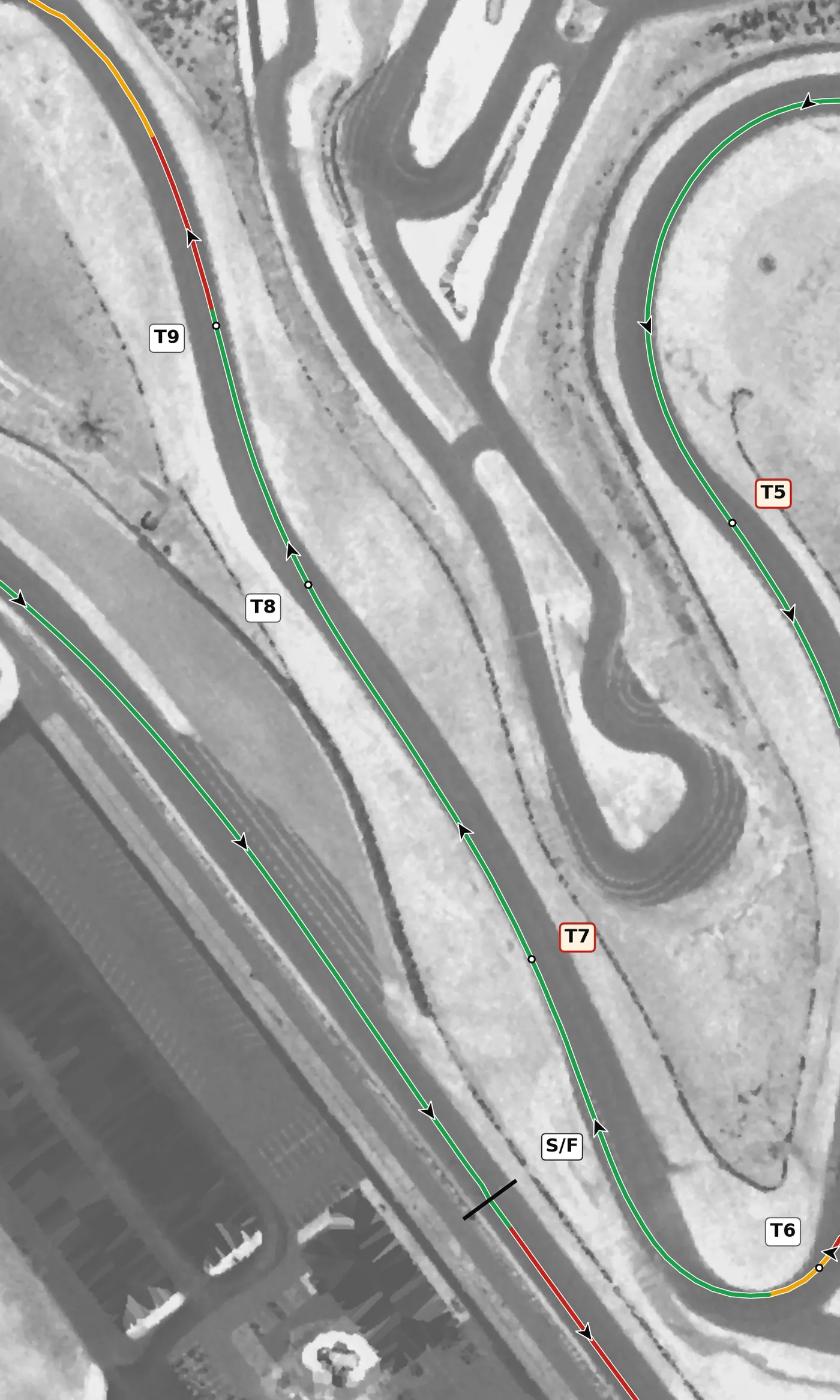 Atlanta MP T8 race line close-up