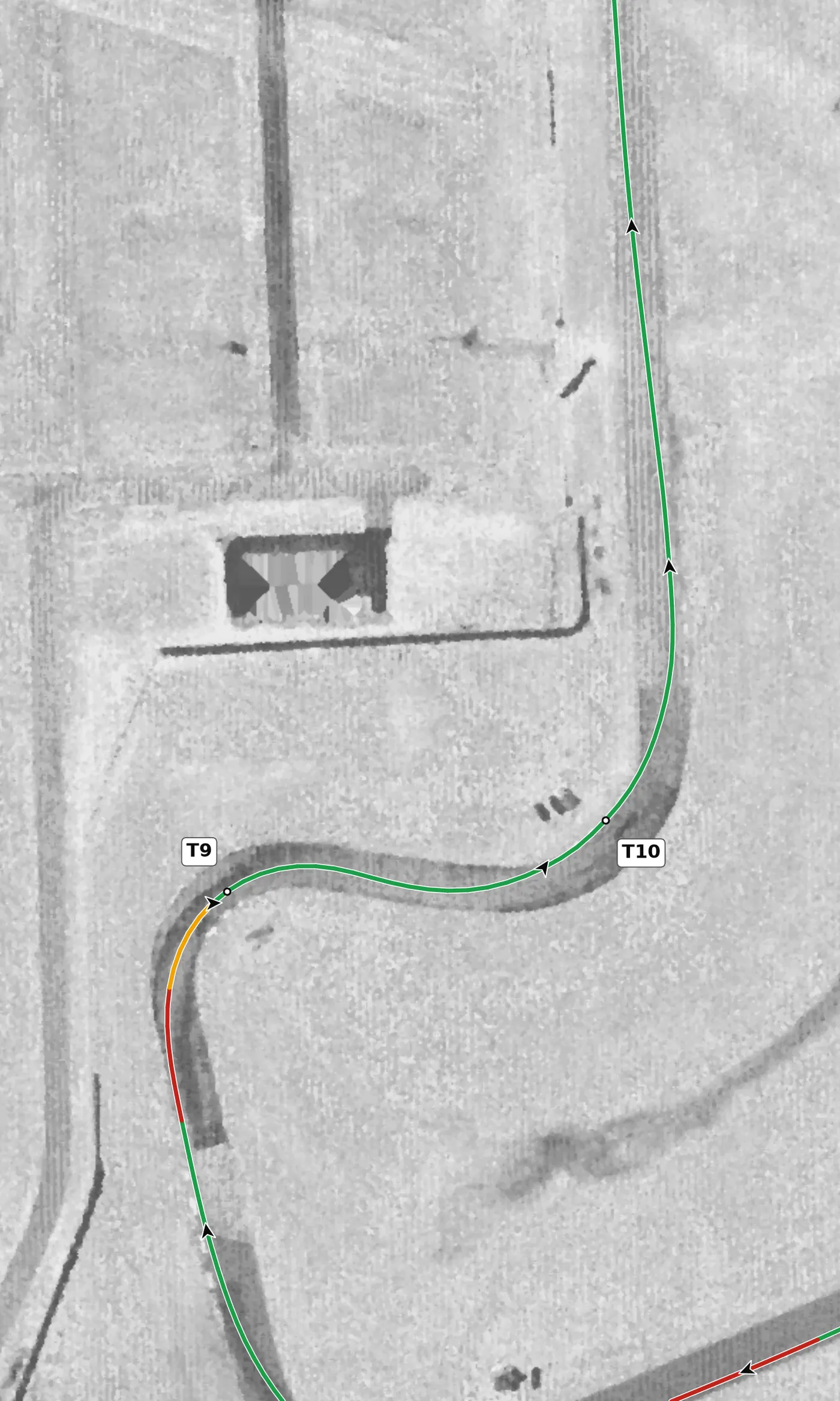 Autobahn (Full) T10 race line close-up
