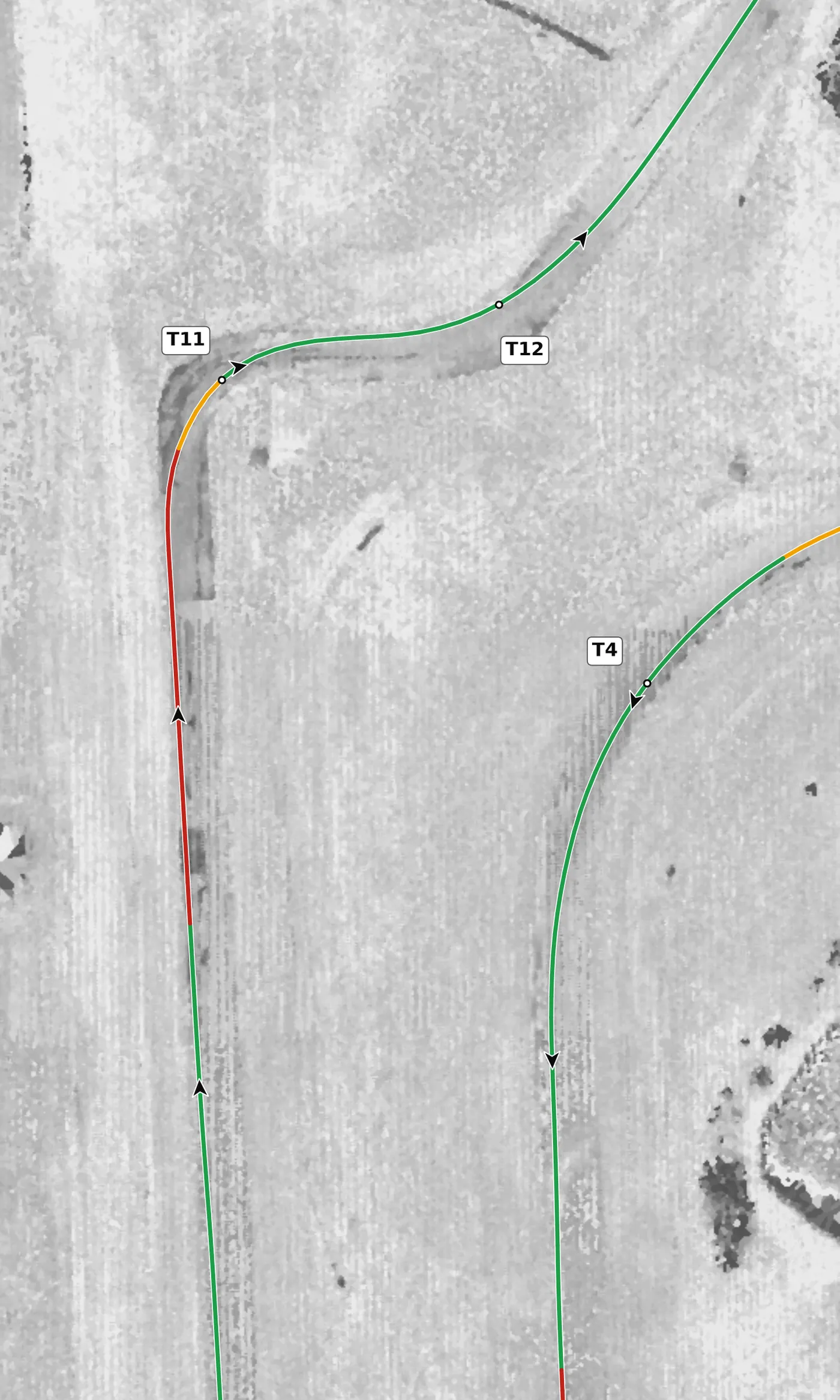 Autobahn (Full) T11 race line close-up