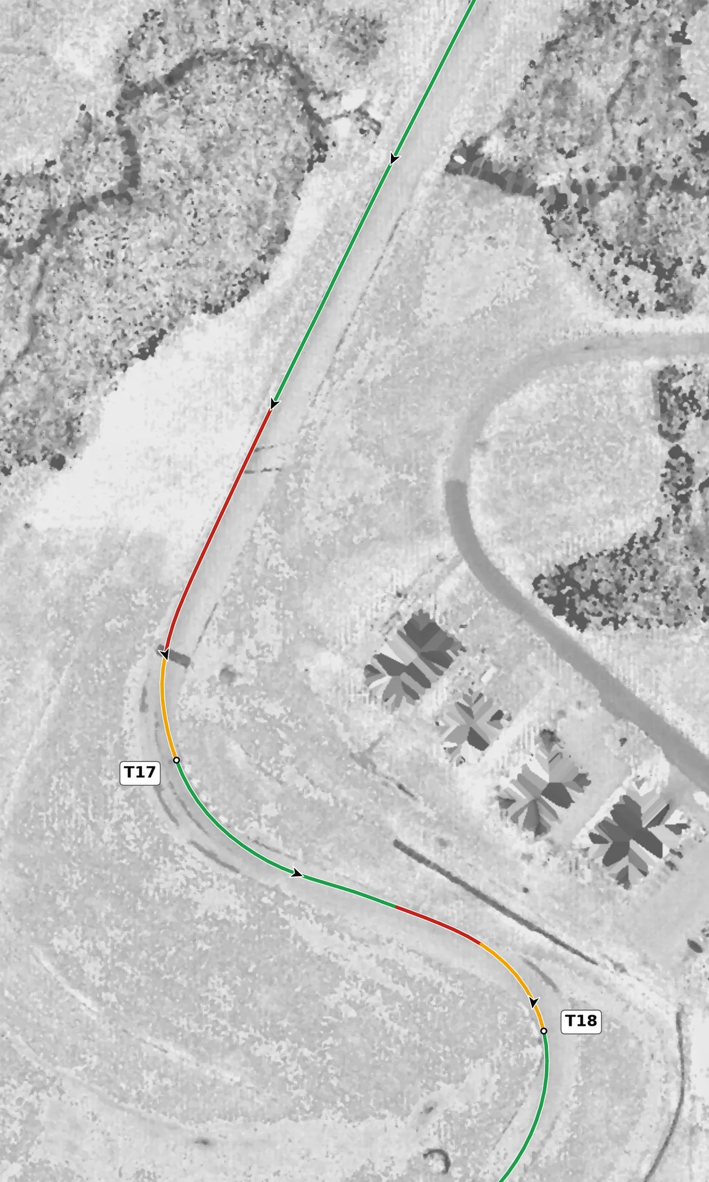 Autobahn (Full) T17 race line close-up