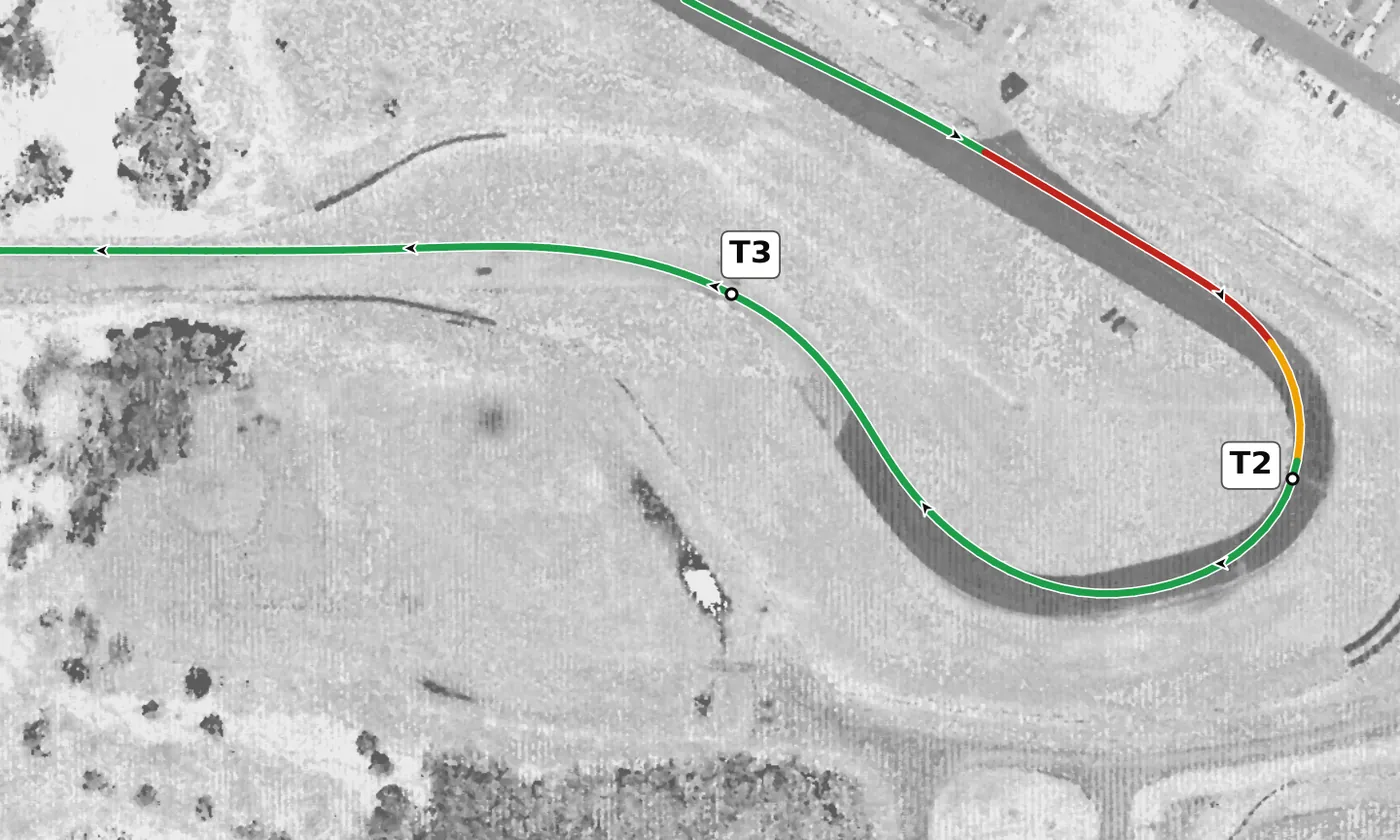 Autobahn (Full) T3 race line close-up