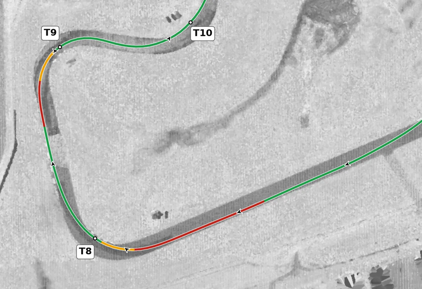 Autobahn (Full) T8 race line close-up