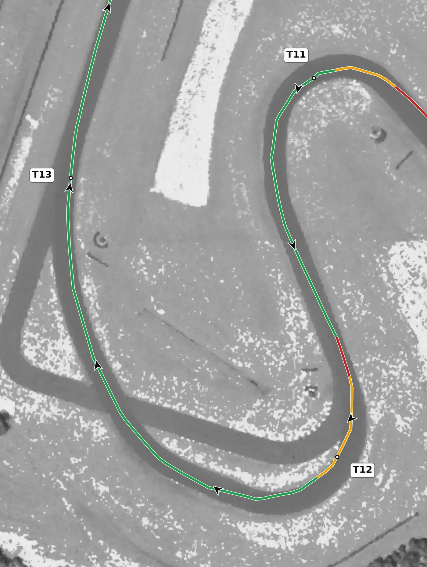 CMP T12 race line close-up