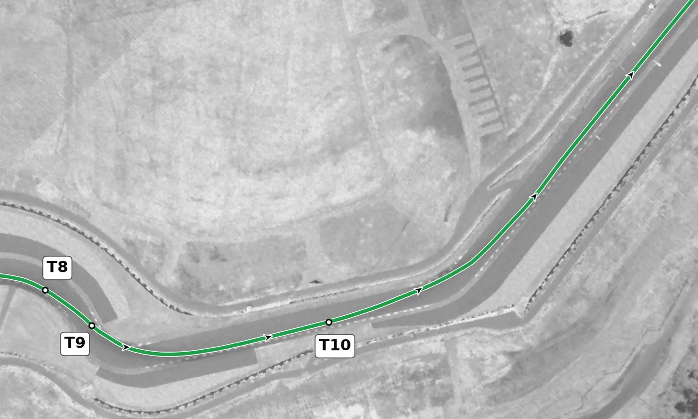 COTA T10 race line close-up