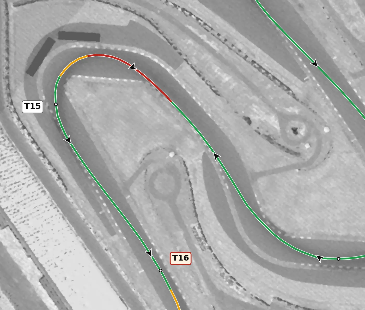COTA T15 race line close-up