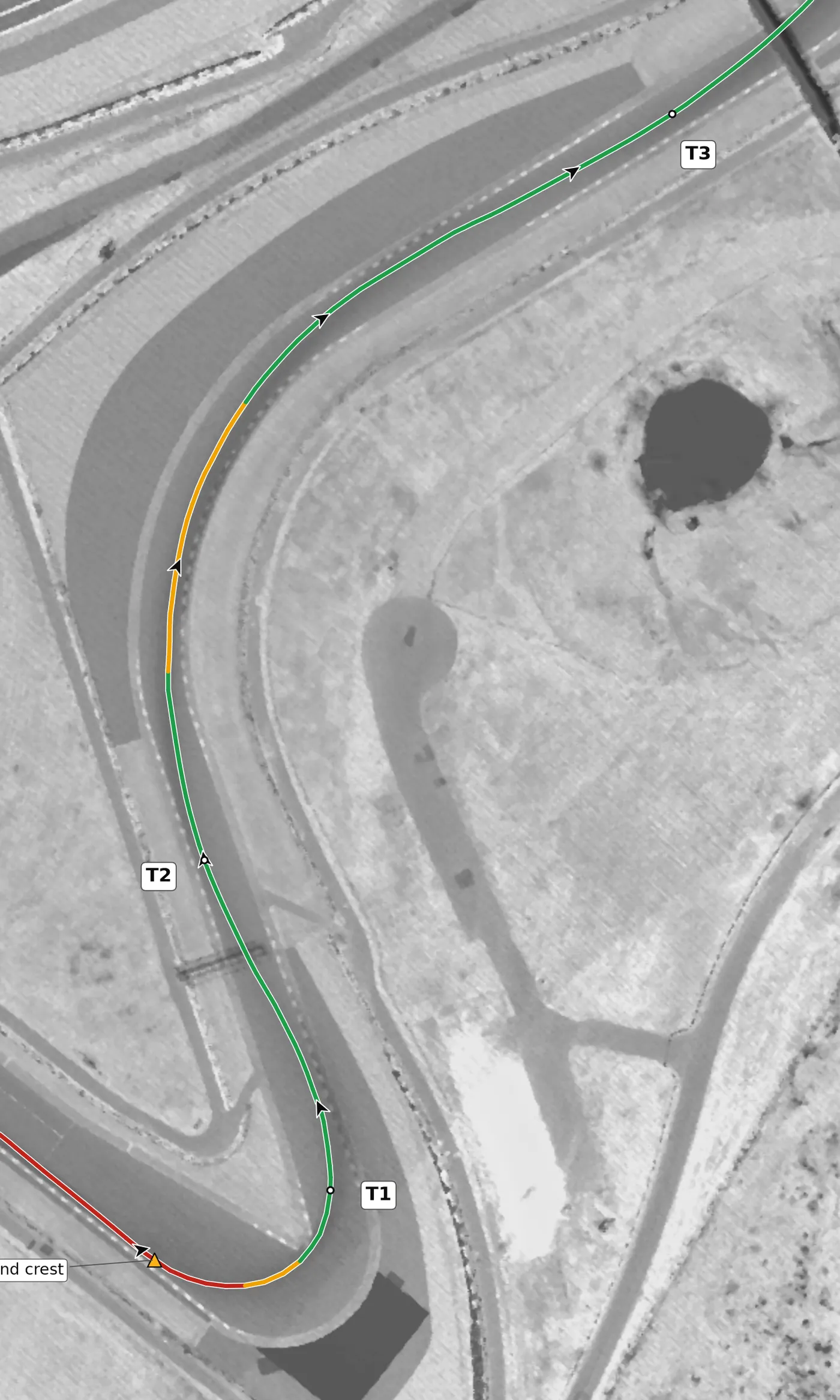 COTA T2 race line close-up