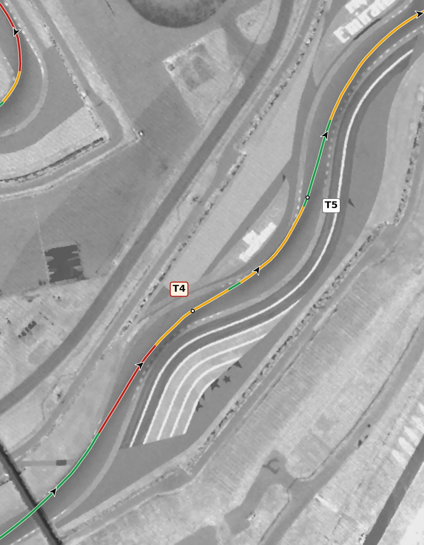 COTA T5 race line close-up