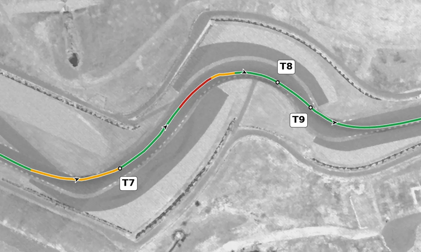 COTA T8 race line close-up
