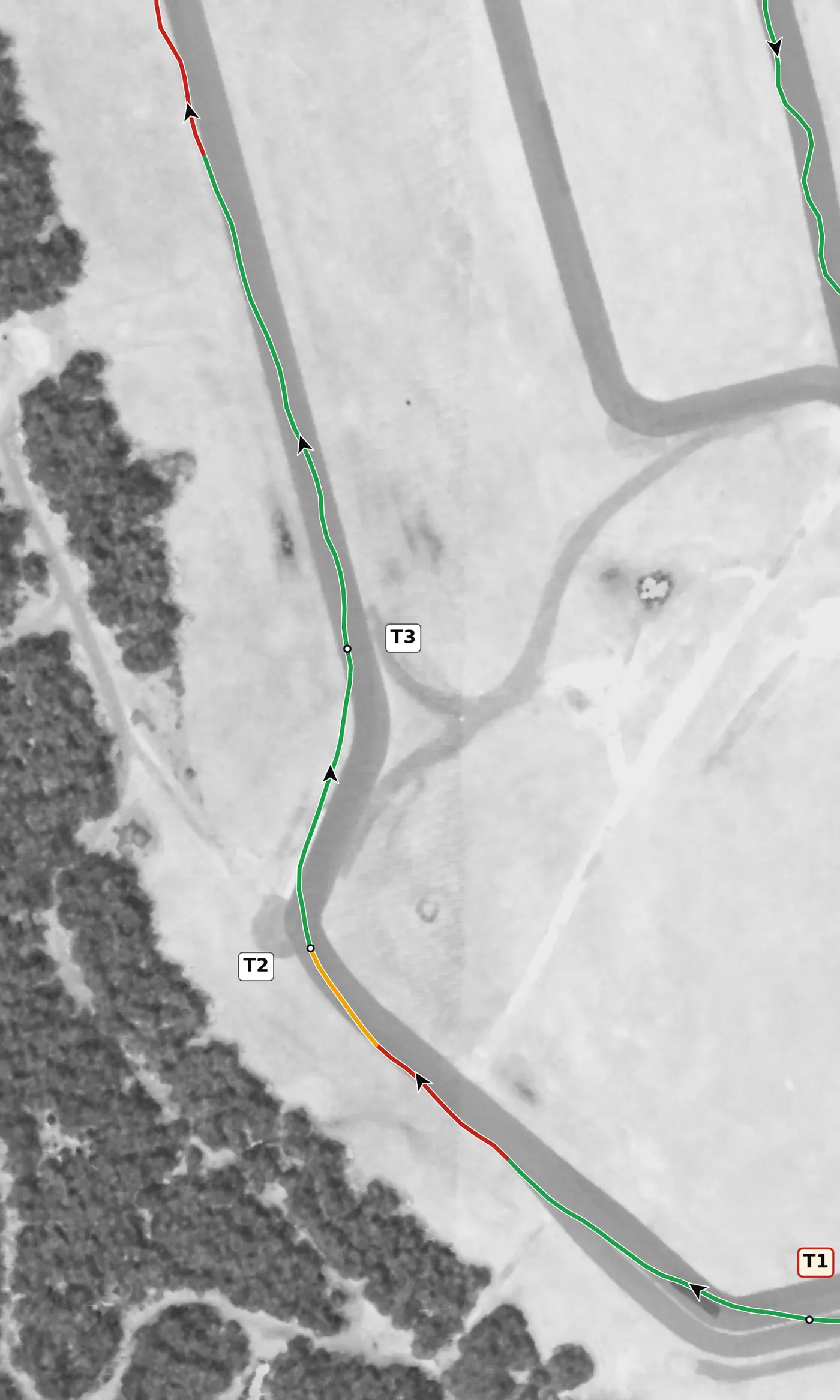 FIRM T3 race line close-up