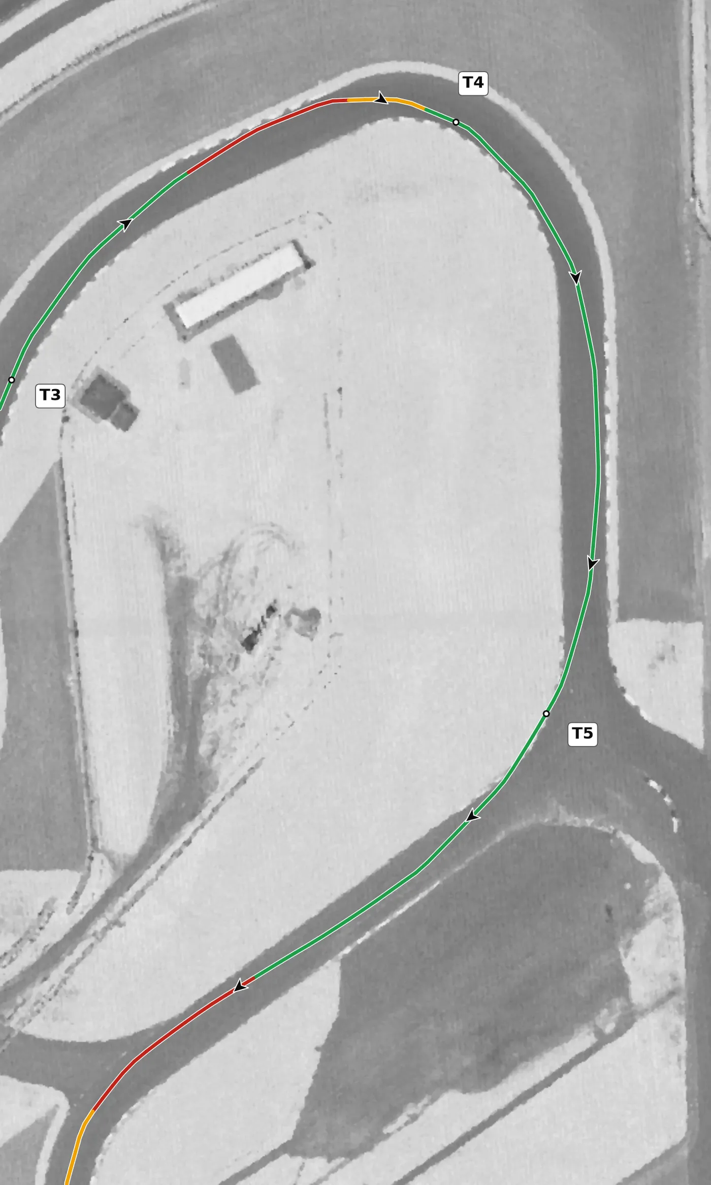 IMS road course T5 race line close-up