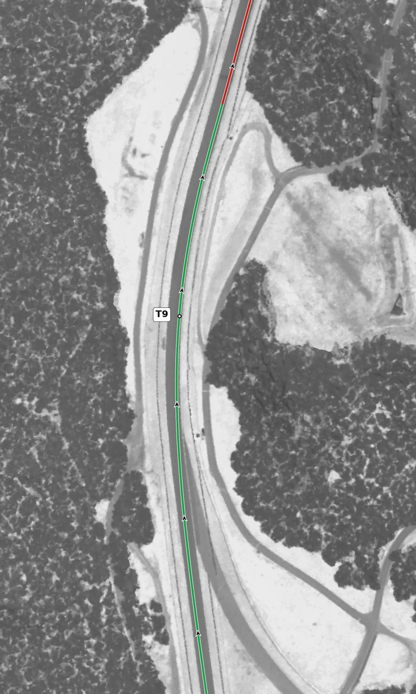 Road Atlanta T9 race line close-up