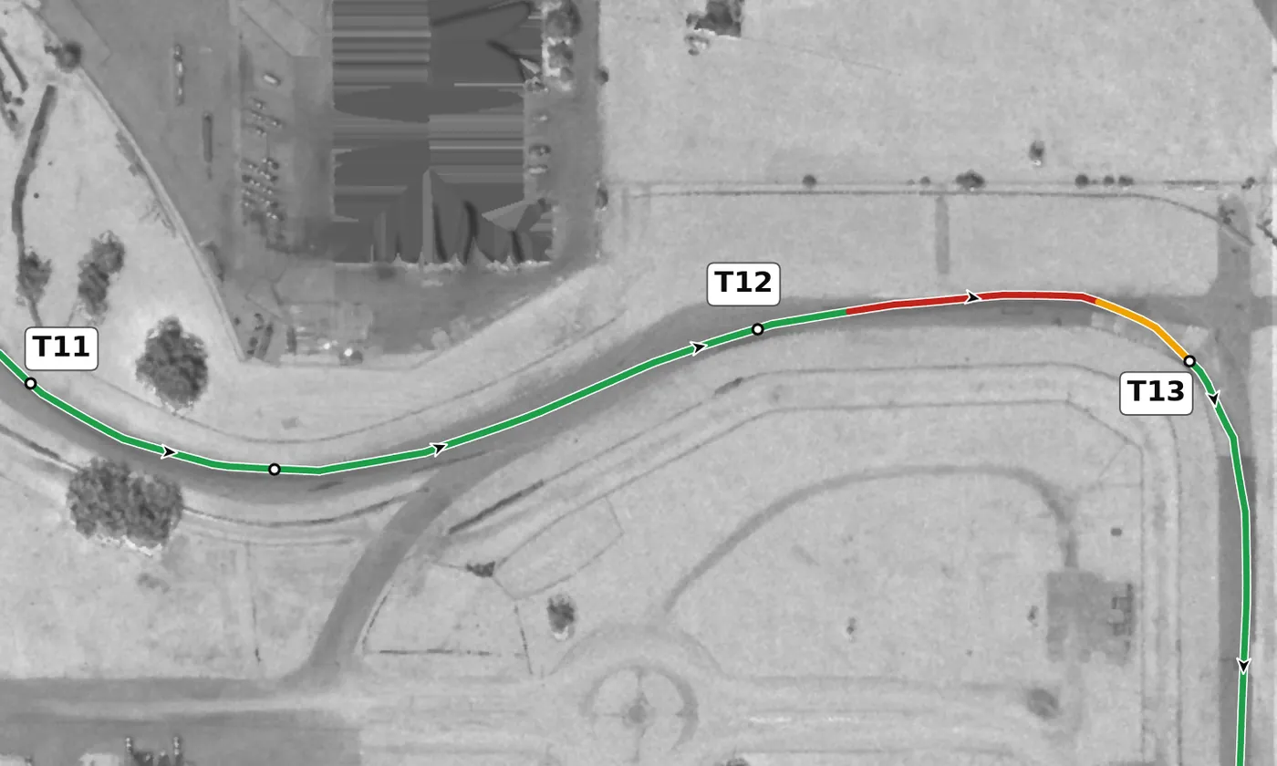 Sebring T12 race line close-up