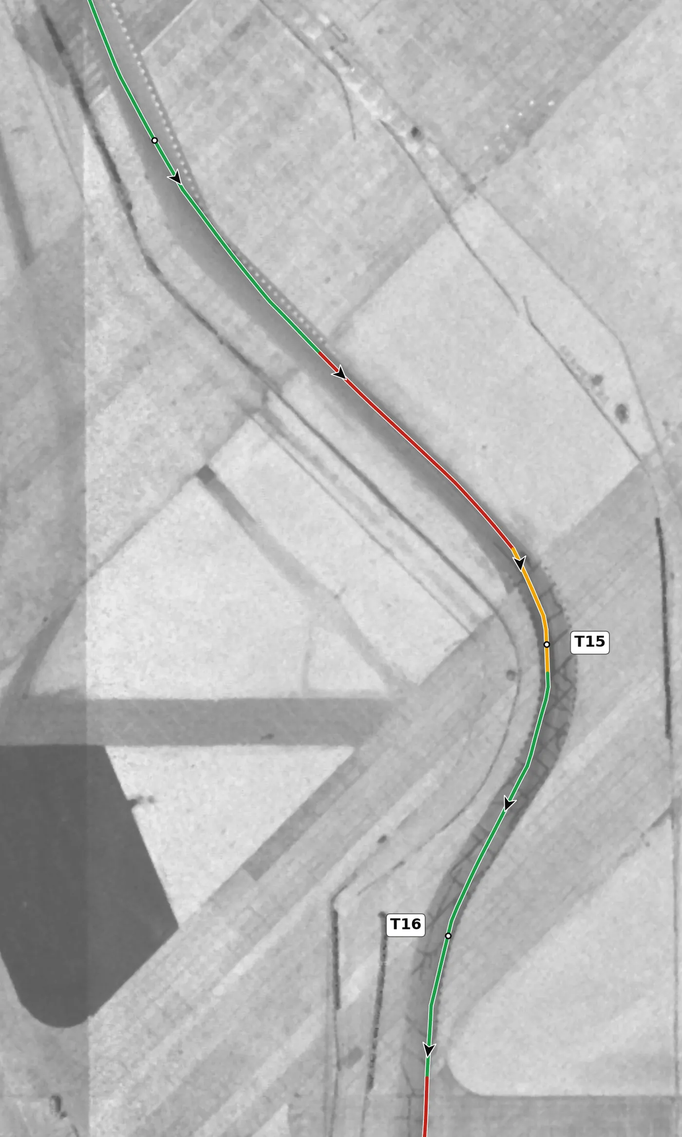 Sebring T15 race line close-up