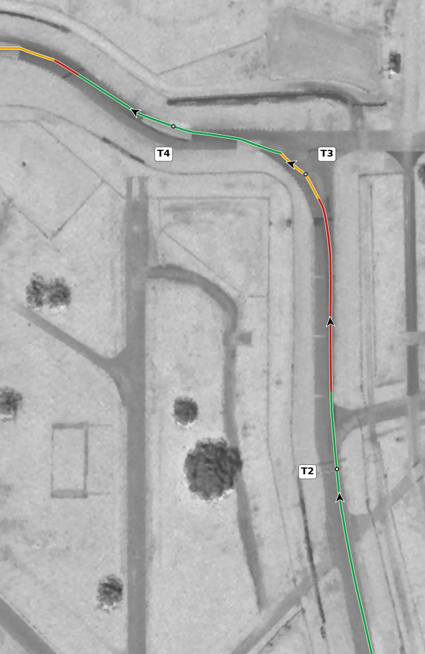 Sebring T3 race line close-up