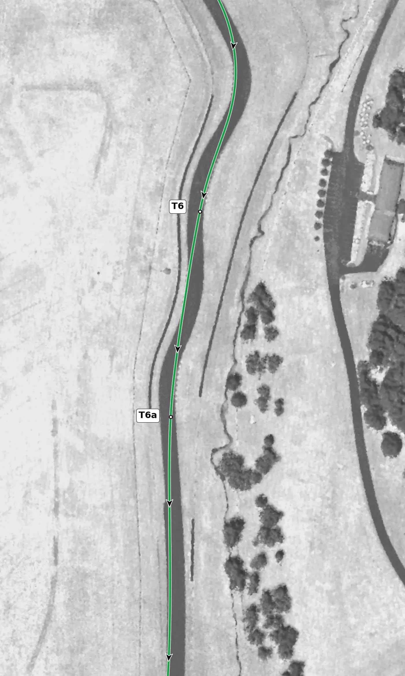 VIR Full T6a race line close-up: Banked all the way through (+1.9% to +3.7%).