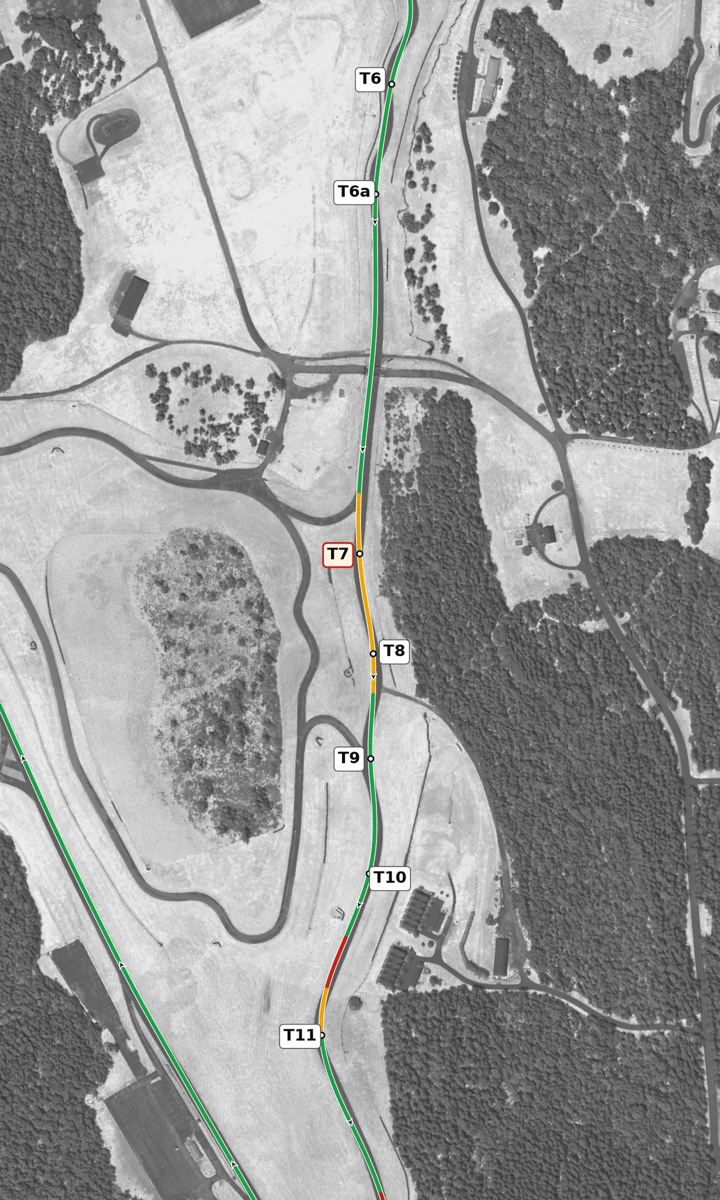 VIR Full race line, Sector 2: T6 to T11