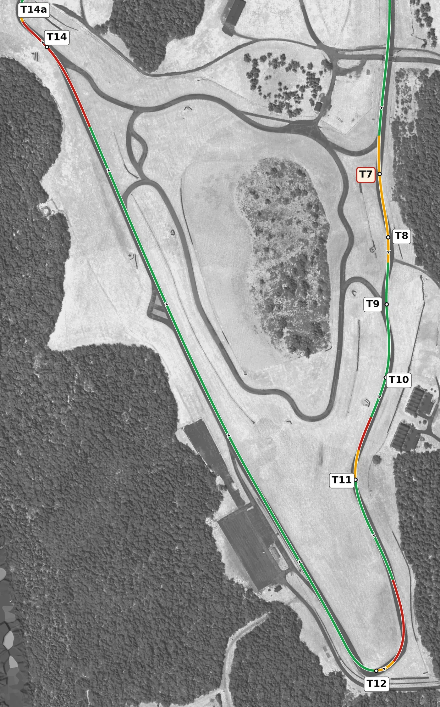 VIR Full race line, Sector 3: T12 and T14