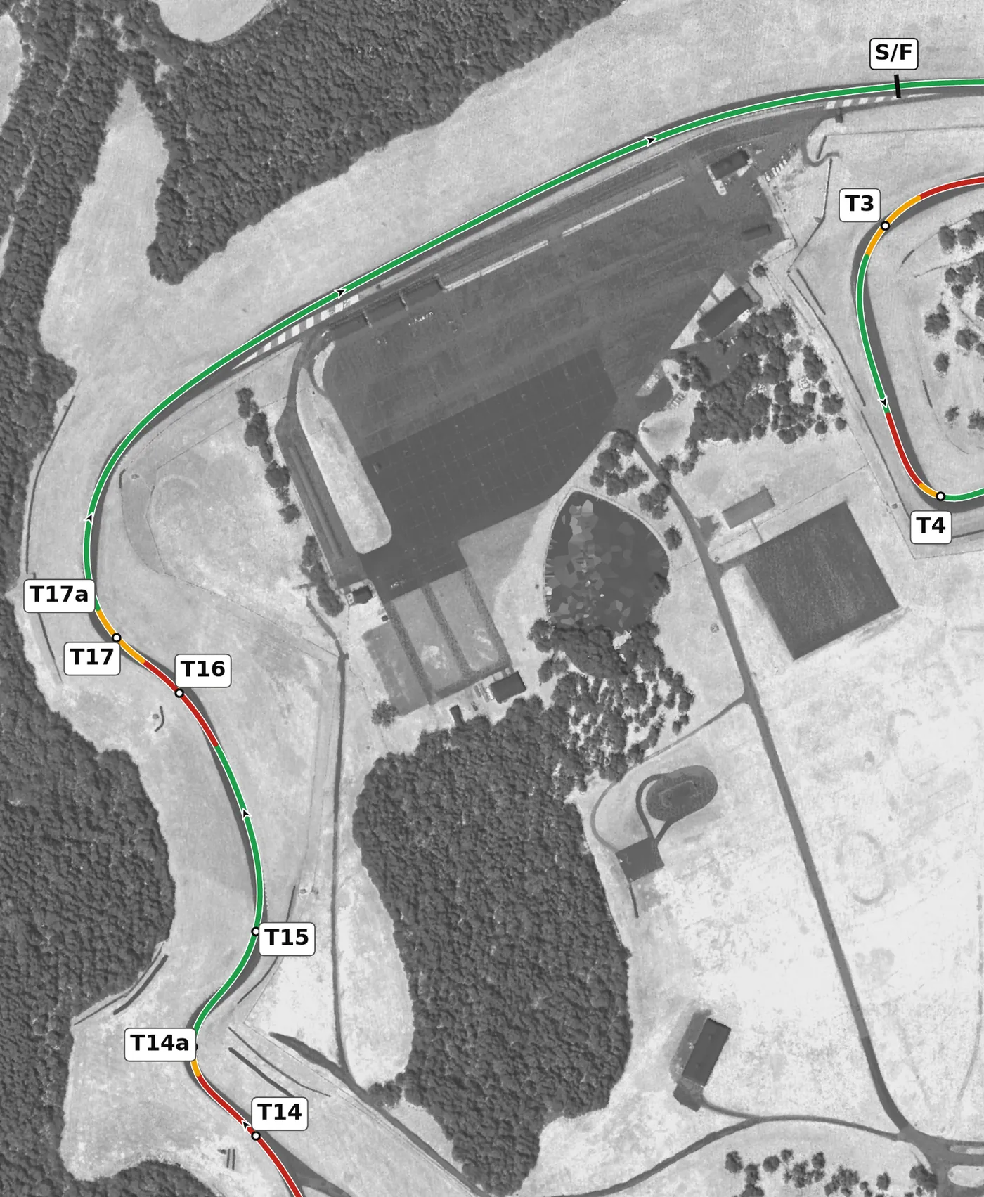 VIR Full race line, Sector 4: T14a to T17a