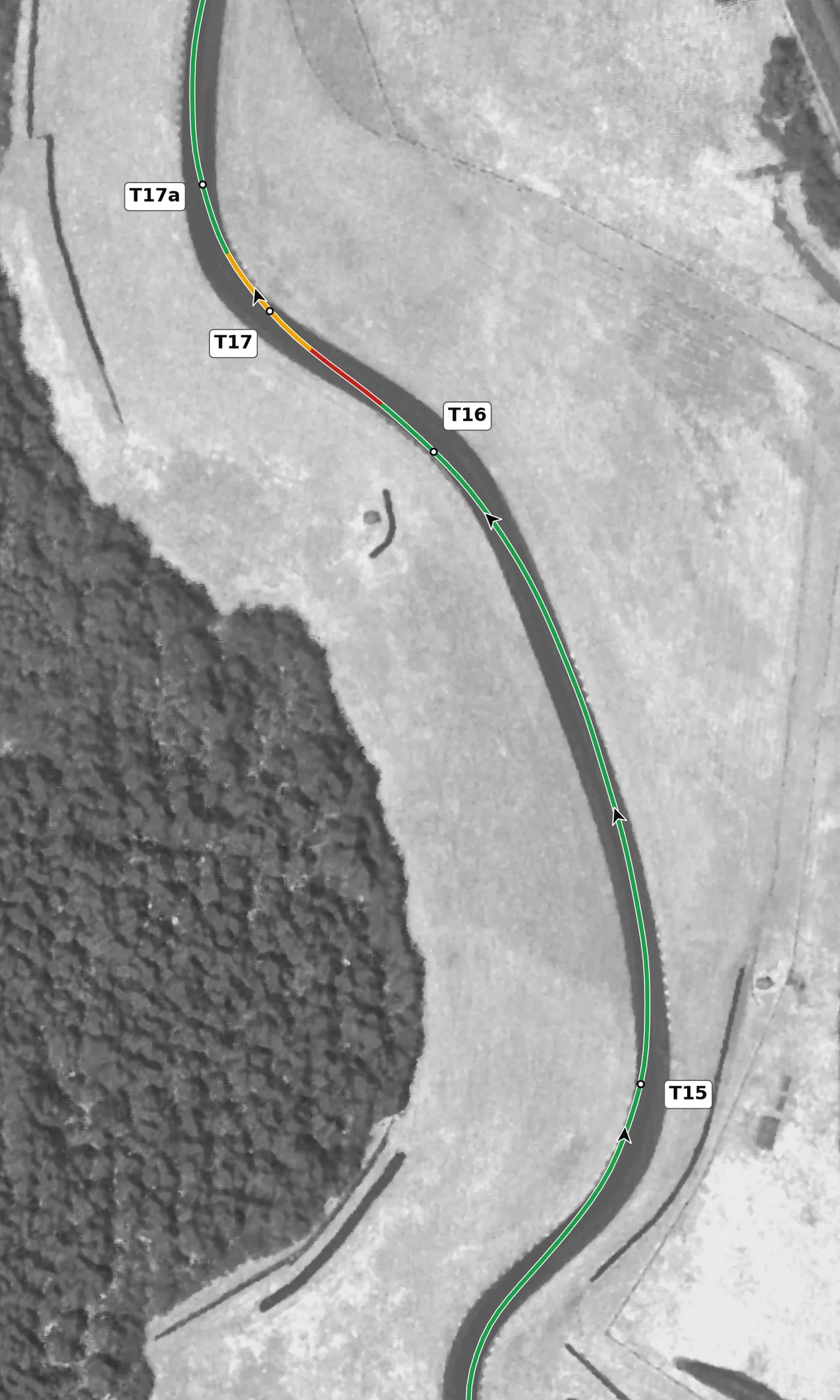VIR North T16 race line close-up