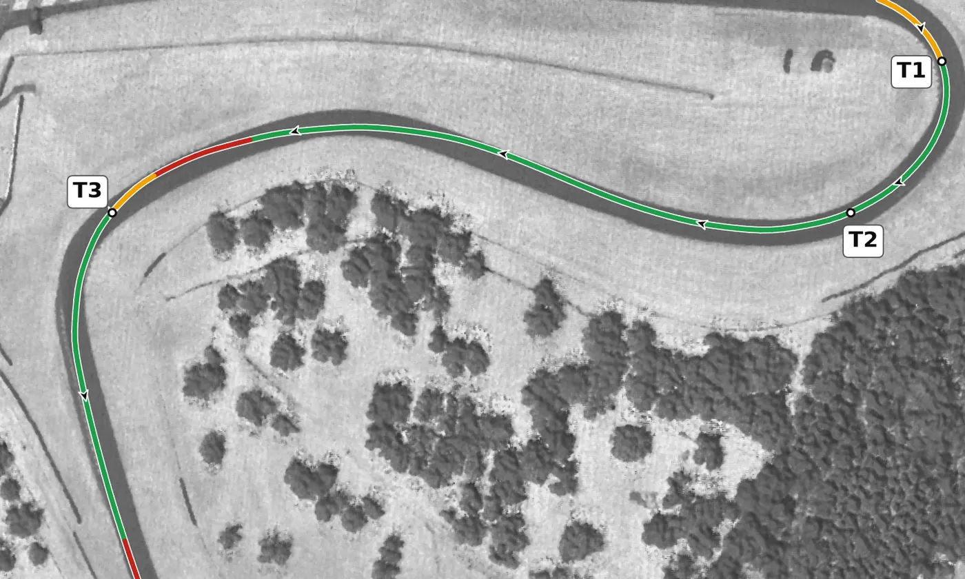 VIR North T2 race line close-up