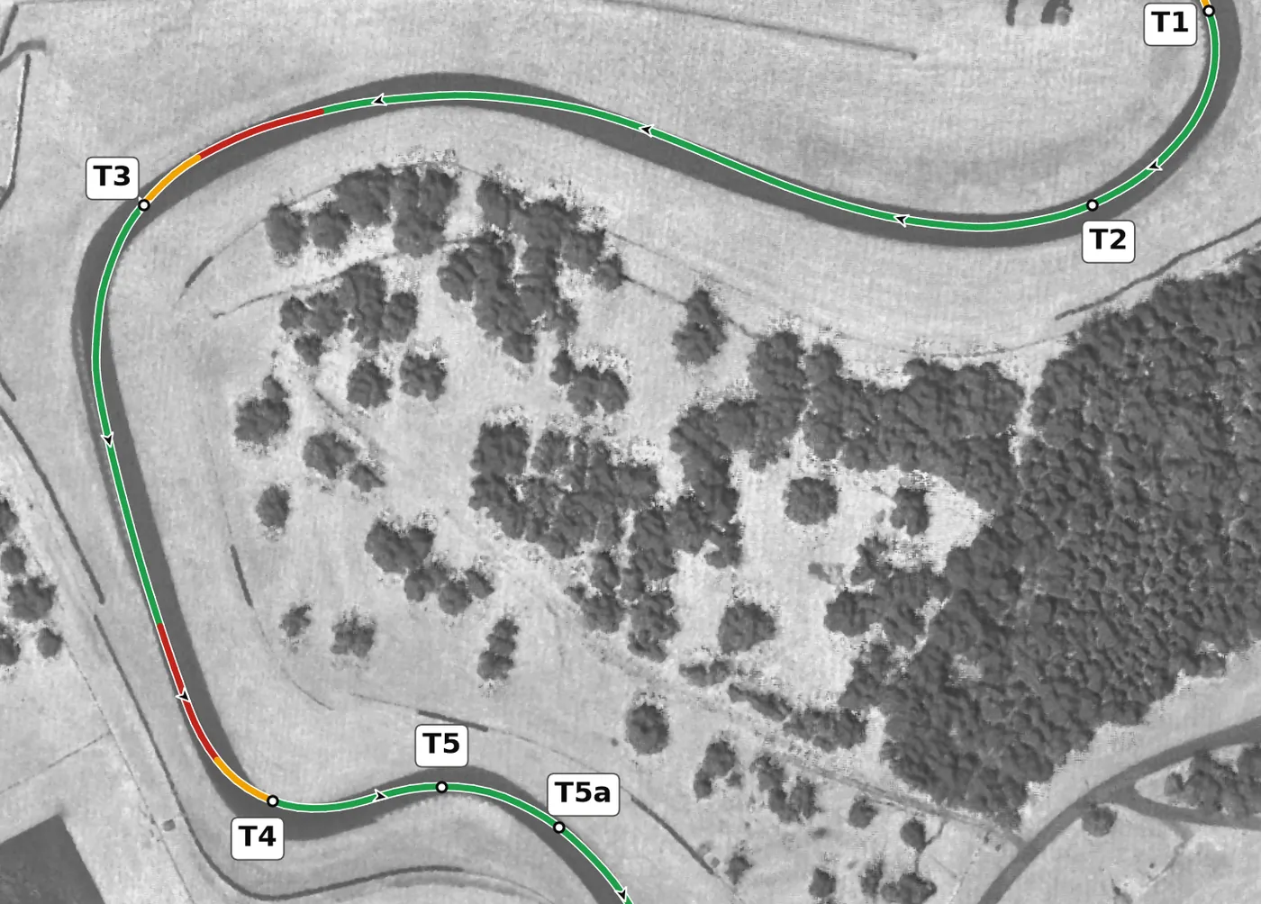 VIR North T3 race line close-up