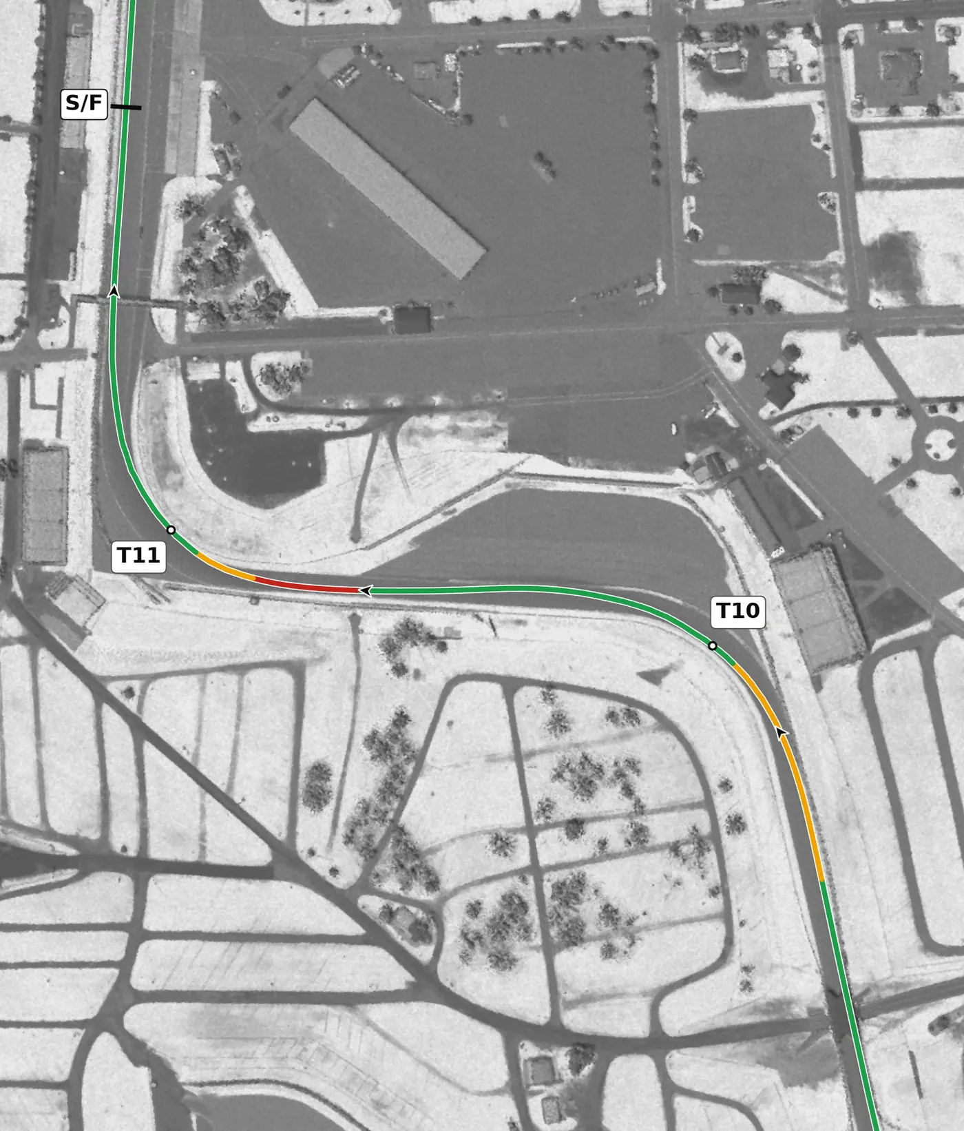 Watkins Glen race line, Sector 4: T10 and T11